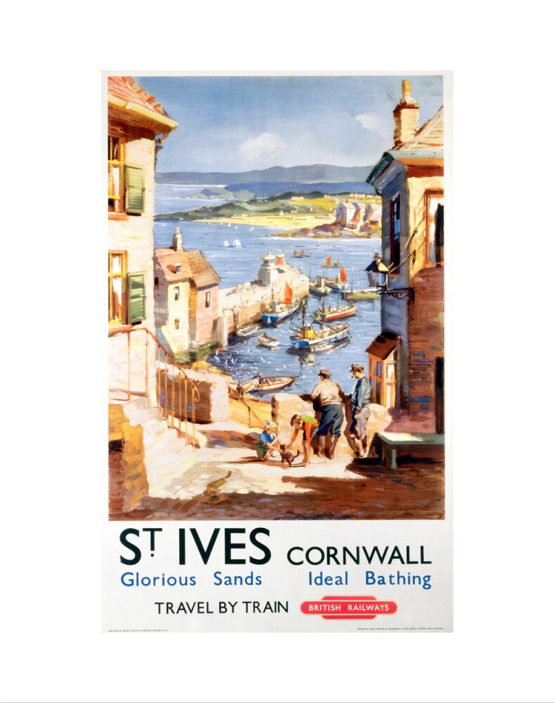 'St Ives', BR poster, c 1955. art print extra small none Art Print - Science Museum Shop