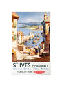 'St Ives', BR poster, c 1955. unstretched canvas small none Art Print - Science Museum Shop