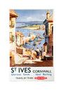 'St Ives', BR poster, c 1955. unstretched canvas medium none Art Print - Science Museum Shop