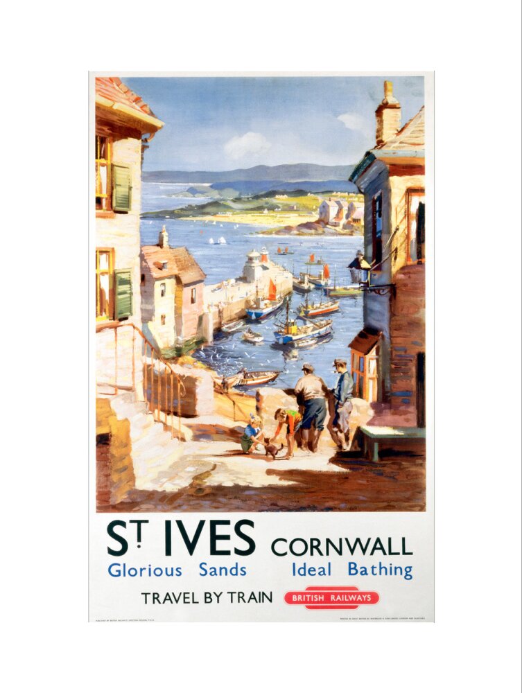 'St Ives', BR poster, c 1955. art print large none Art Print - Science Museum Shop