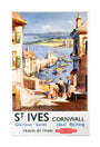 'St Ives', BR poster, c 1955. unstretched canvas large none Art Print - Science Museum Shop