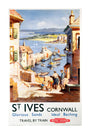 'St Ives', BR poster, c 1955. unstretched canvas extra large none Art Print - Science Museum Shop