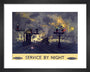 'Service by Night', BR poster, 1955. art print extra small black Art Print - Science Museum Shop