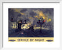 'Service by Night', BR poster, 1955. art print extra small white Art Print - Science Museum Shop