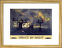 'Service by Night', BR poster, 1955. art print small gold Art Print - Science Museum Shop