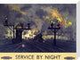 'Service by Night', BR poster, 1955. stretched canvas medium none Art Print - Science Museum Shop