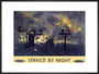 'Service by Night', BR poster, 1955. art print extra large black Art Print - Science Museum Shop