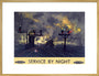 'Service by Night', BR poster, 1955. art print extra large gold Art Print - Science Museum Shop