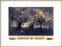 'Service by Night', BR poster, 1955. art print extra large natural Art Print - Science Museum Shop