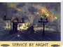 'Service by Night', BR poster, 1955. stretched canvas large none Art Print - Science Museum Shop