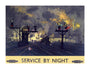 'Service by Night', BR poster, 1955. unstretched canvas extra large none Art Print - Science Museum Shop