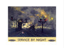 'Service by Night', BR poster, 1955. art print small none Art Print - Science Museum Shop