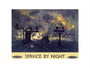 'Service by Night', BR poster, 1955. art print large none Art Print - Science Museum Shop