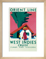 'West Indies Cruise', Orient Line poster, c 1930. art print small natural Art Print - Science Museum Shop