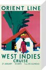 'West Indies Cruise', Orient Line poster, c 1930. stretched canvas small none Art Print - Science Museum Shop