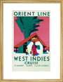 'West Indies Cruise', Orient Line poster, c 1930. art print medium gold Art Print - Science Museum Shop