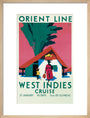 'West Indies Cruise', Orient Line poster, c 1930. art print medium natural Art Print - Science Museum Shop
