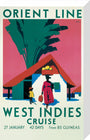 'West Indies Cruise', Orient Line poster, c 1930. stretched canvas medium none Art Print - Science Museum Shop