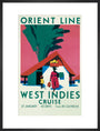 'West Indies Cruise', Orient Line poster, c 1930. art print large black Art Print - Science Museum Shop
