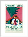 'West Indies Cruise', Orient Line poster, c 1930. art print extra large white Art Print - Science Museum Shop