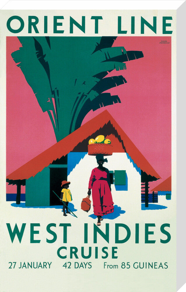 'West Indies Cruise', Orient Line poster, c 1930. stretched canvas large none Art Print - Science Museum Shop