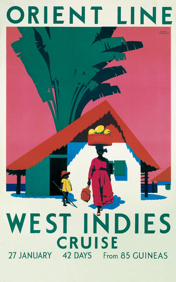 'West Indies Cruise', Orient Line poster, c 1930. Art Print - Science Museum Shop