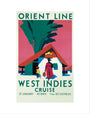 'West Indies Cruise', Orient Line poster, c 1930. art print extra small none Art Print - Science Museum Shop