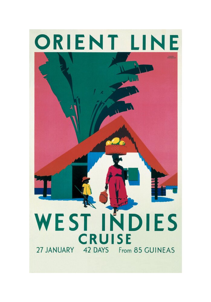 'West Indies Cruise', Orient Line poster, c 1930. unstretched canvas medium none Art Print - Science Museum Shop