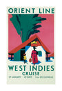 'West Indies Cruise', Orient Line poster, c 1930. unstretched canvas large none Art Print - Science Museum Shop