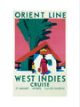 'West Indies Cruise', Orient Line poster, c 1930. art print extra large none Art Print - Science Museum Shop