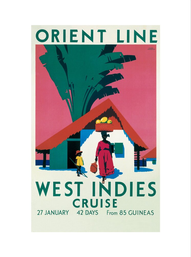 'West Indies Cruise', Orient Line poster, c 1930. art print extra large none Art Print - Science Museum Shop