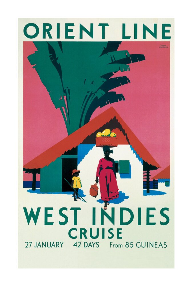 'West Indies Cruise', Orient Line poster, c 1930. unstretched canvas extra large none Art Print - Science Museum Shop