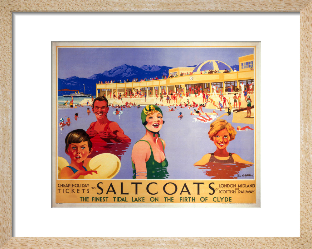 'Saltcoats', LMS poster, 1935. art print extra small natural Art Print - Science Museum Shop