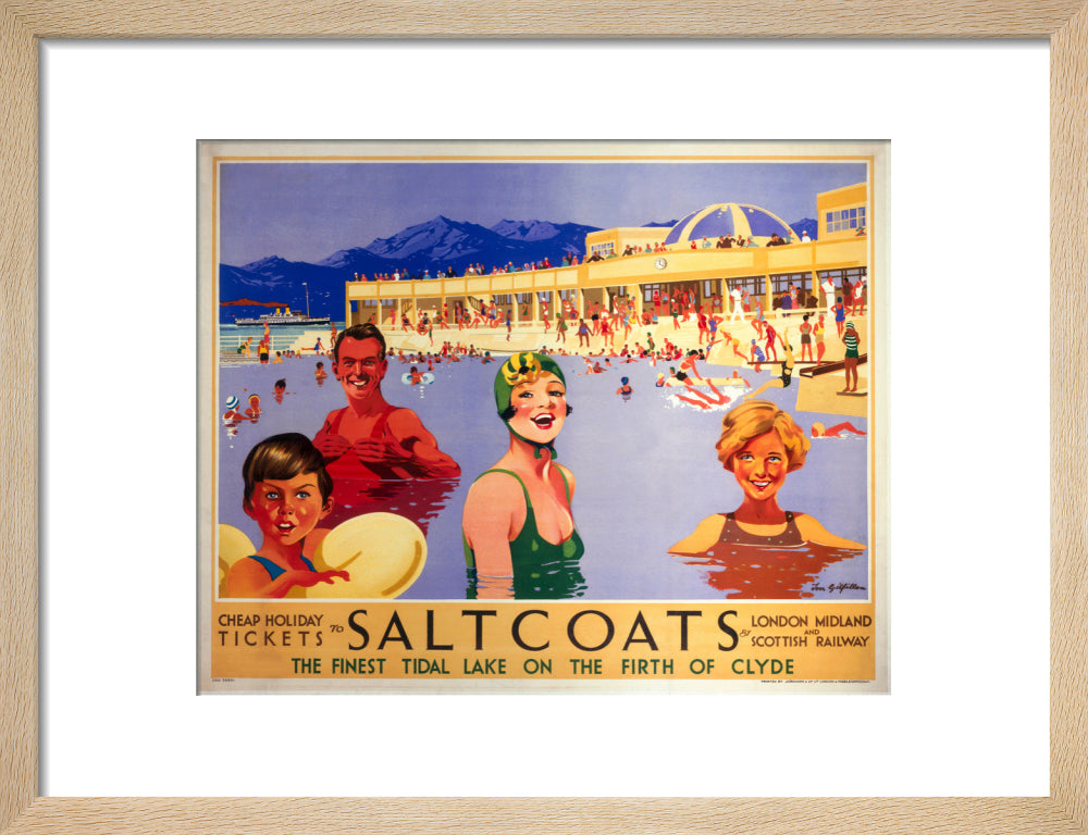 'Saltcoats', LMS poster, 1935. art print small natural Art Print - Science Museum Shop