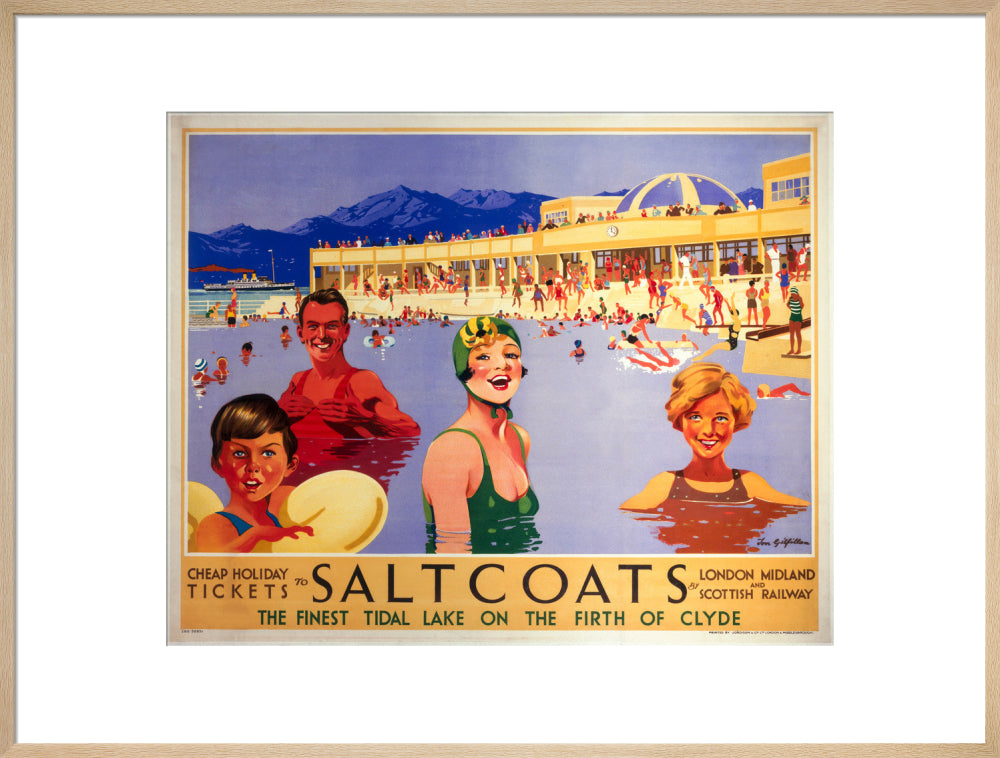 'Saltcoats', LMS poster, 1935. art print extra large natural Art Print - Science Museum Shop