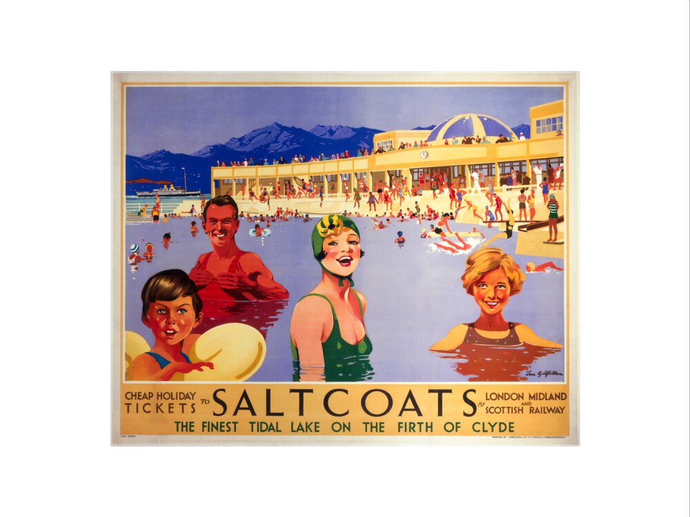 'Saltcoats', LMS poster, 1935. art print extra large none Art Print - Science Museum Shop