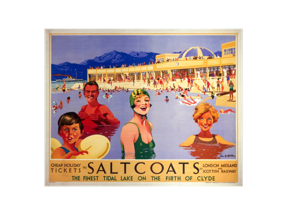 'Saltcoats', LMS poster, 1935. art print medium none Art Print - Science Museum Shop