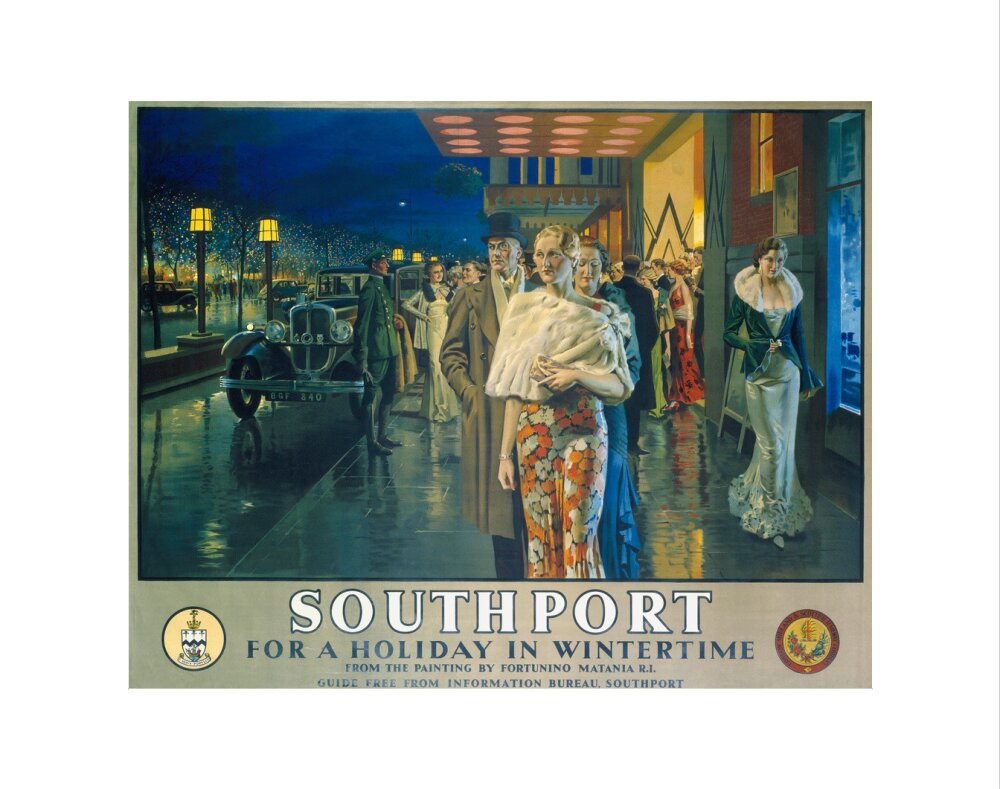 'Southport, For a Holiday In Wintertime', LMS poster, 1925. art print extra small none Art Print - Science Museum Shop