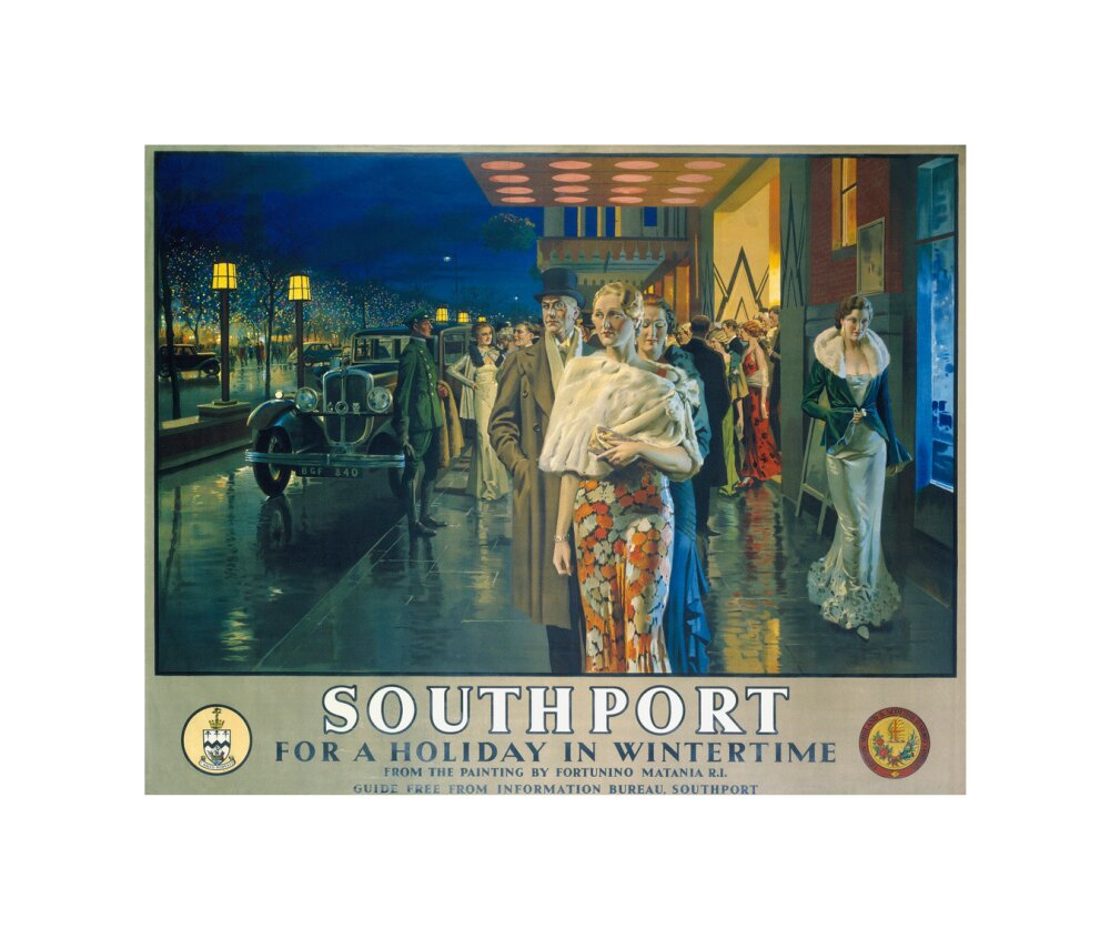 'Southport, For a Holiday In Wintertime', LMS poster, 1925. unstretched canvas small none Art Print - Science Museum Shop