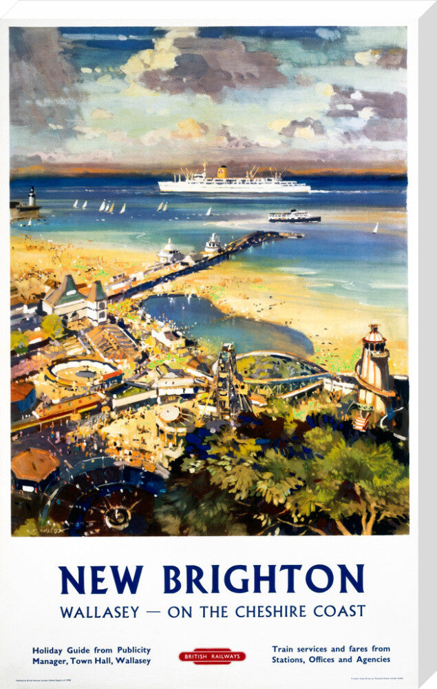'New Brighton', BR (LMR) poster, c 1950s. stretched canvas extra large none Art Print - Science Museum Shop