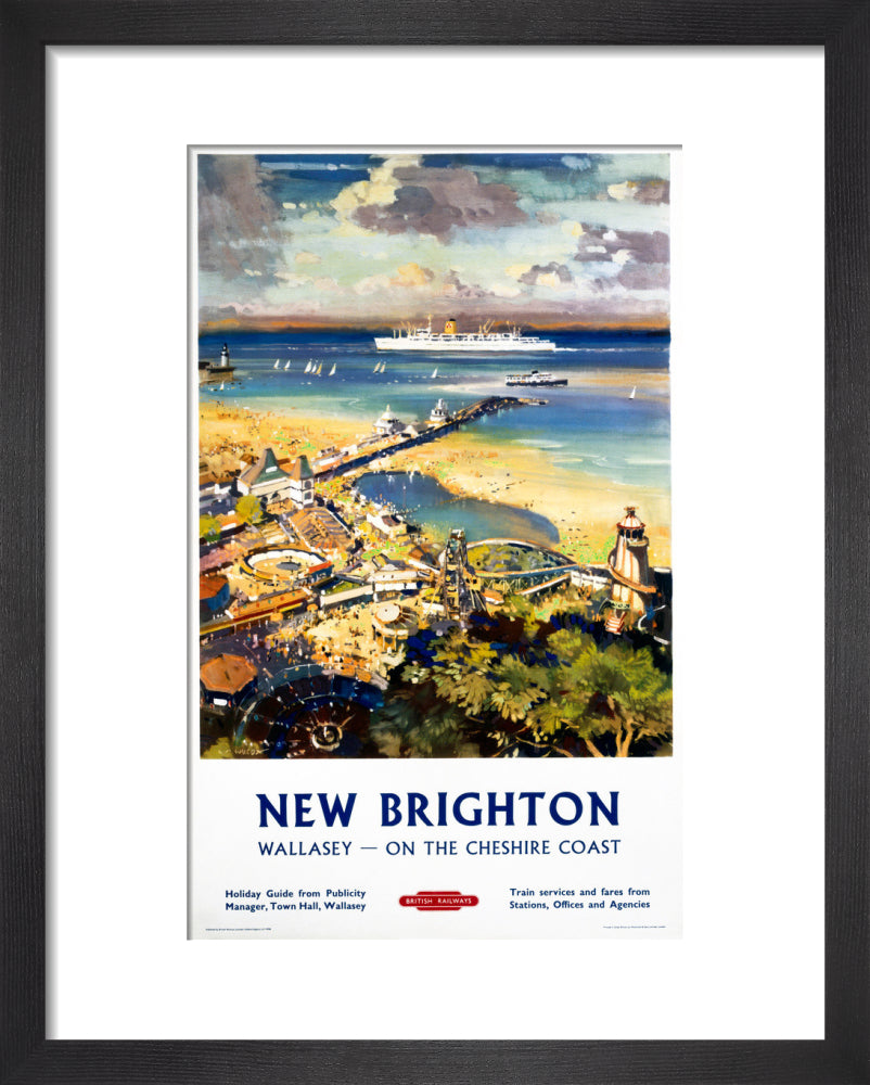 'New Brighton', BR (LMR) poster, c 1950s. art print extra small black Art Print - Science Museum Shop