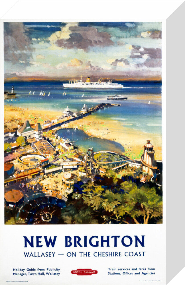 'New Brighton', BR (LMR) poster, c 1950s. stretched canvas small none Art Print - Science Museum Shop