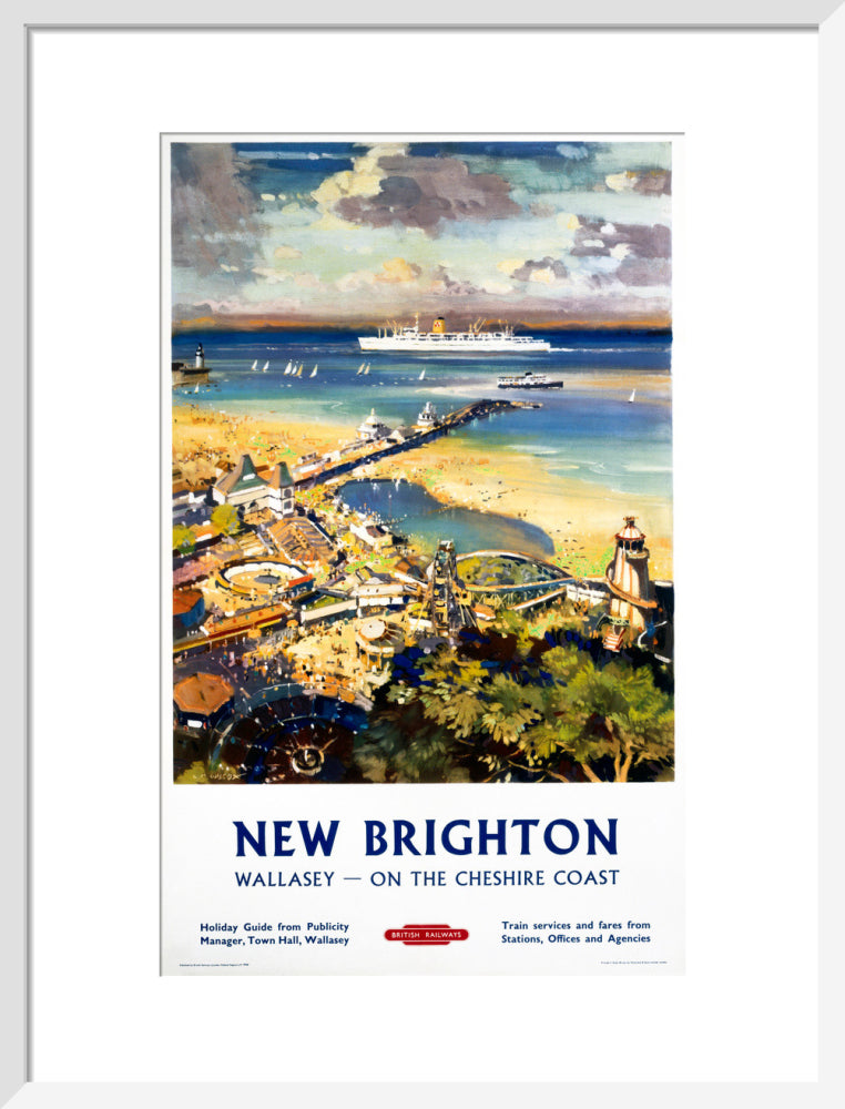 'New Brighton', BR (LMR) poster, c 1950s. art print medium white Art Print - Science Museum Shop