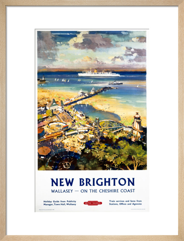 'New Brighton', BR (LMR) poster, c 1950s. art print medium natural Art Print - Science Museum Shop