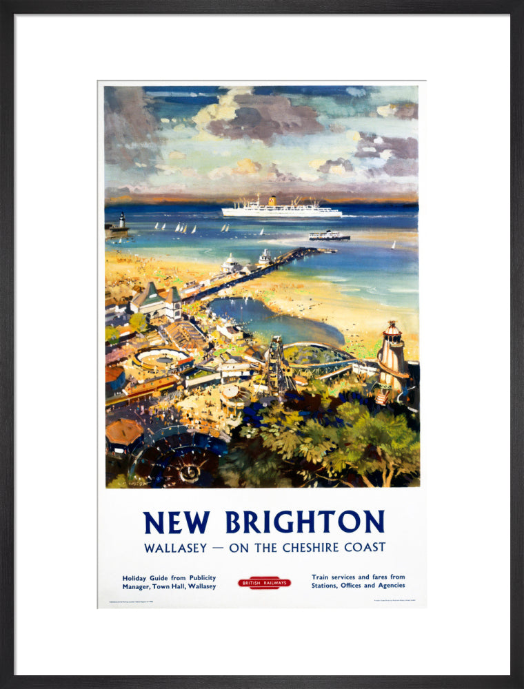 'New Brighton', BR (LMR) poster, c 1950s. art print large black Art Print - Science Museum Shop