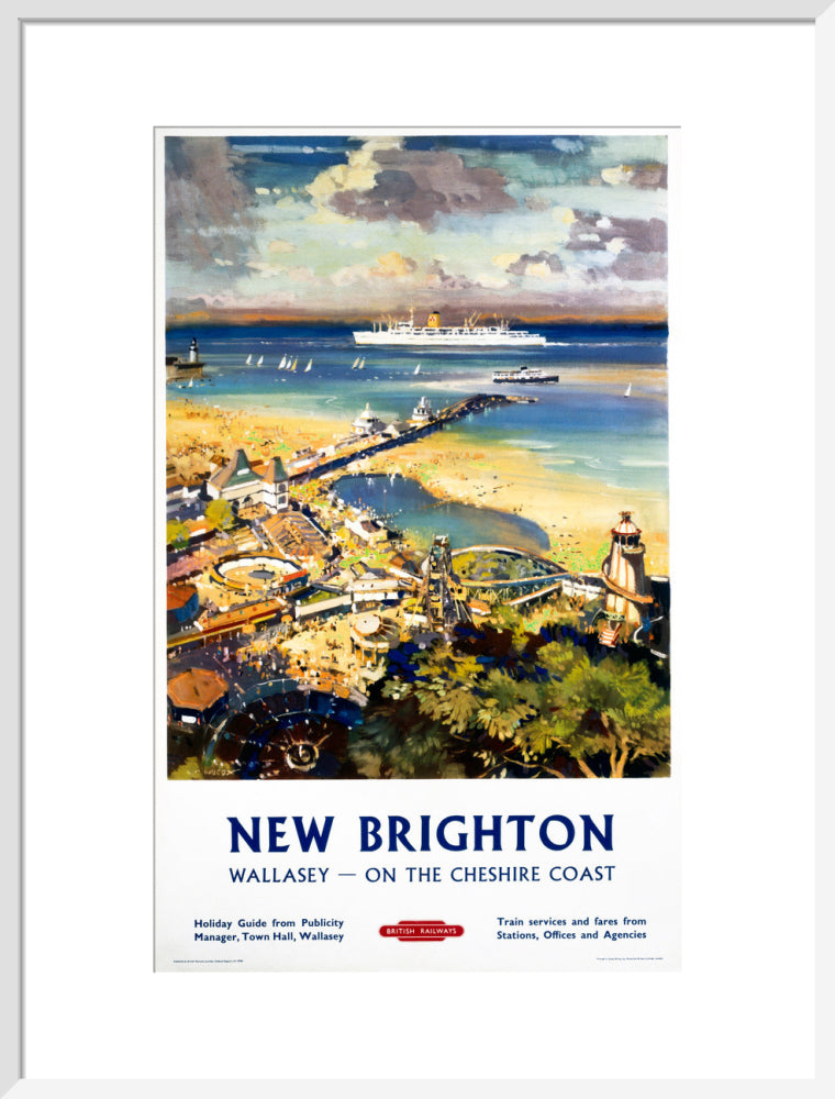 'New Brighton', BR (LMR) poster, c 1950s. art print large white Art Print - Science Museum Shop