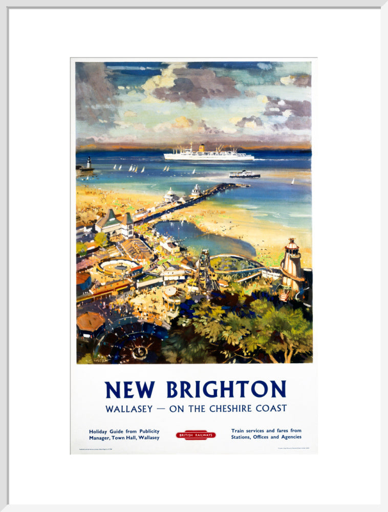 'New Brighton', BR (LMR) poster, c 1950s. art print extra large white Art Print - Science Museum Shop