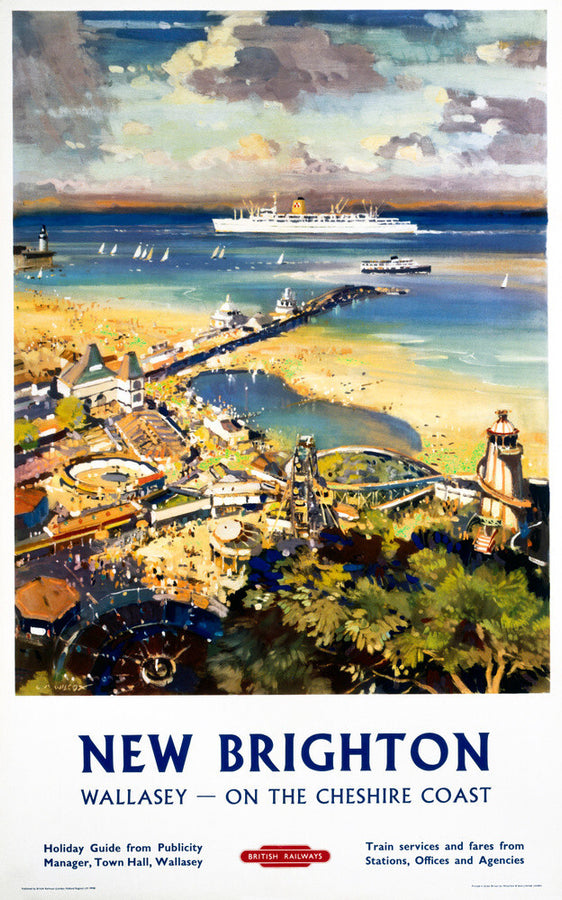 'New Brighton', BR (LMR) poster, c 1950s. Art Print - Science Museum Shop