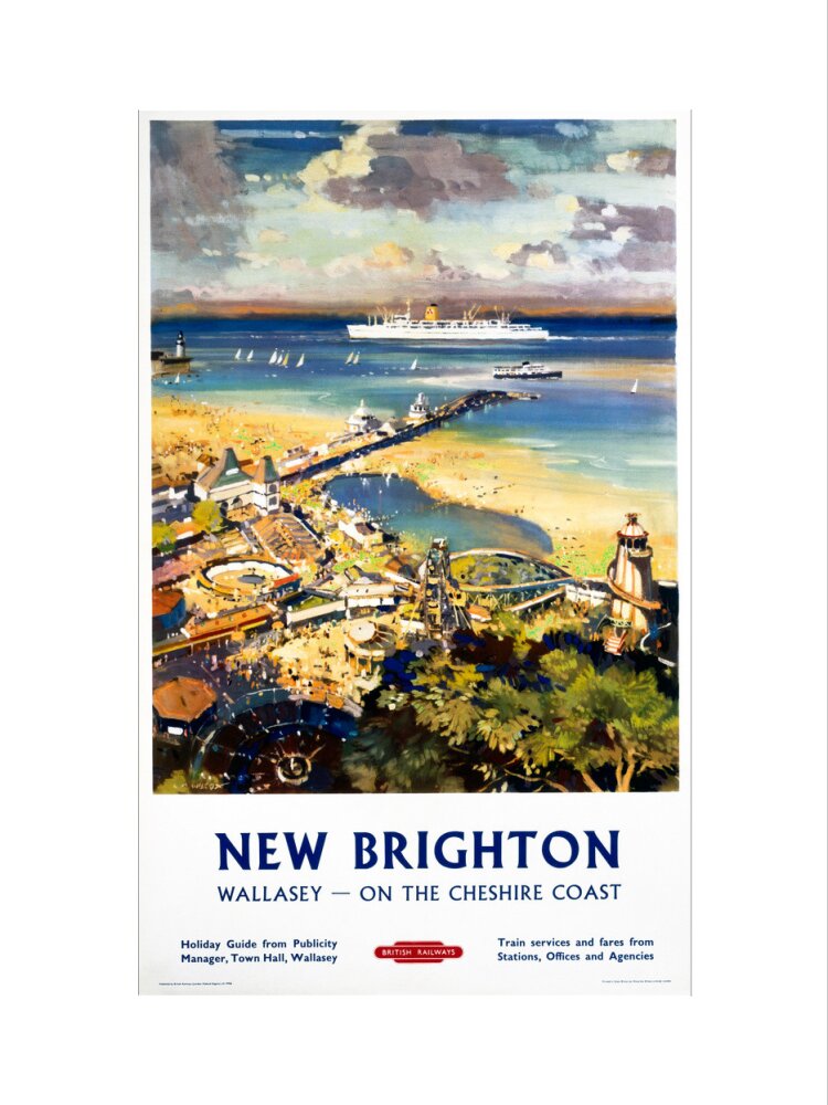 'New Brighton', BR (LMR) poster, c 1950s. art print small none Art Print - Science Museum Shop