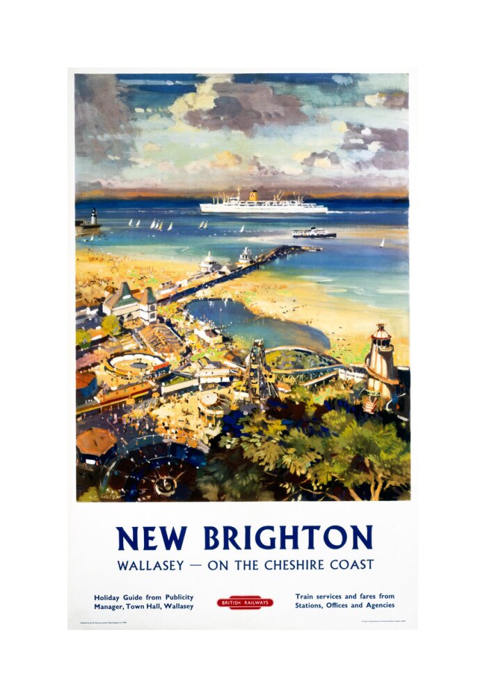 'New Brighton', BR (LMR) poster, c 1950s. unstretched canvas medium none Art Print - Science Museum Shop